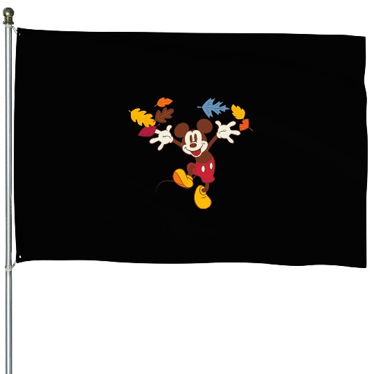 Disney Mickey Mouse Thanksgiving Autumn Fun House Flags