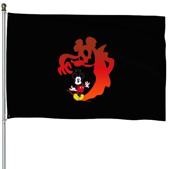 Disney Mickey Mouse Halloween Spooky Scary Shadows Vampire House Flags