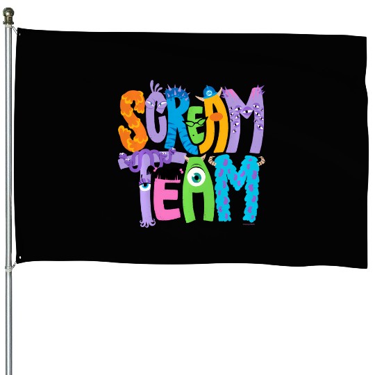 Disney And Pixars Monsters Inc. Scream Team Halloween House Flags