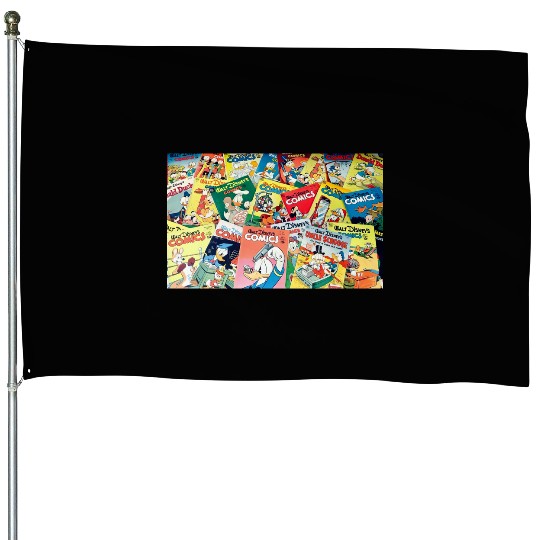 Disney Comics TShirt House Flags