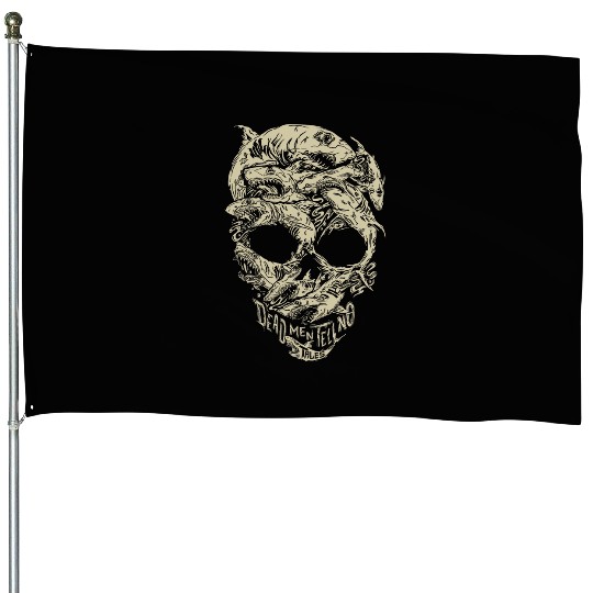Disney Pirates Shark Skull House Flags