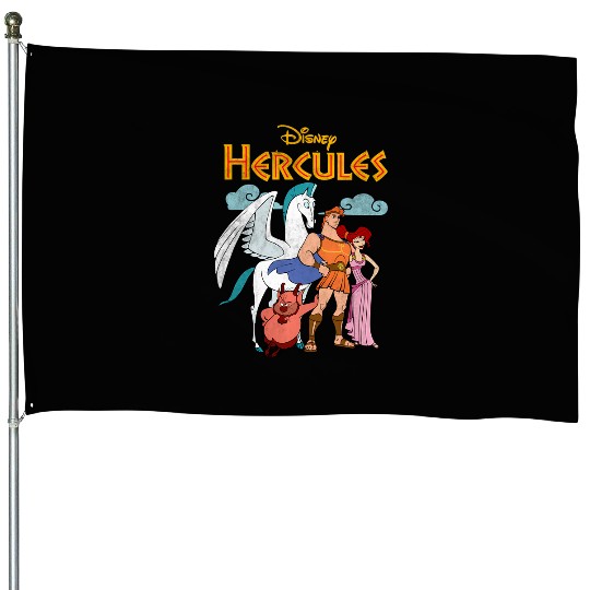 Disney Hercules Classic Group Shot Vintage House Flags