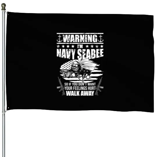 Navy Seabee - US Navy Vintage Seabees - Navy - Baseball Caps House Flags