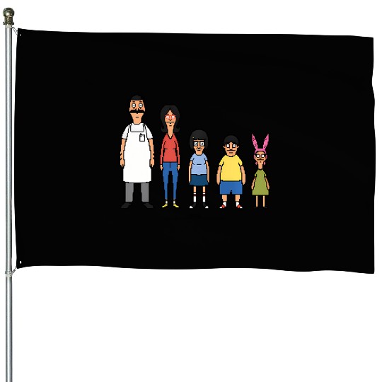 Bob'S Burgers 8 Bit House Flags