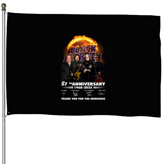 Black Sabbath 2025 Tour House Flags, Back to The Beginning Music House Flags S-5XL