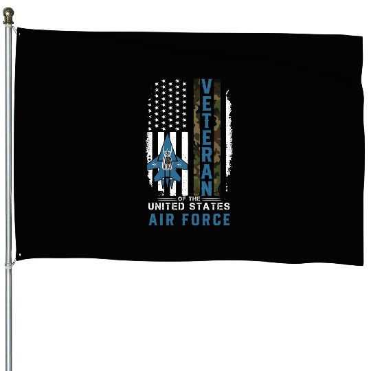 Us Air Force Veteran Camo House Flags