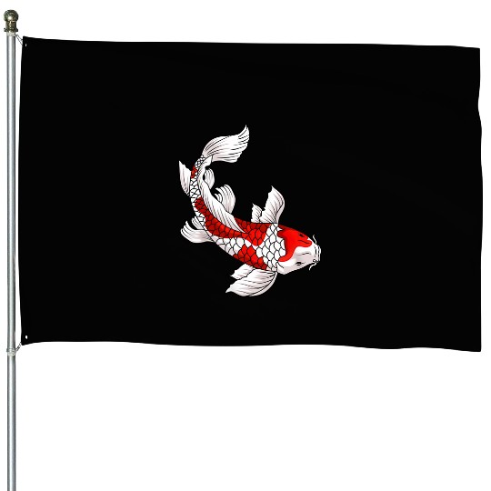 Japanese Koi Fish Carp Nishikigoi Taisho Sanke House Flags