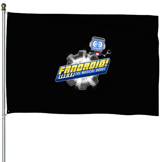 Fandroid Logo with Waving Fandroid House Flags
