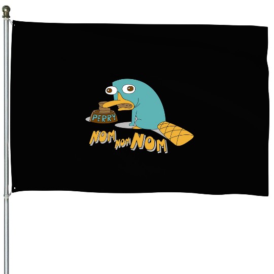 Disney Phineas And Ferb Perry The Platypus Nom Nom Nom House Flags