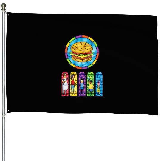 Bobbs Burgerszz Stained Glass Premium  : Bobs Burgers Family Shirt, Bobs Burgers Vintage House Flags