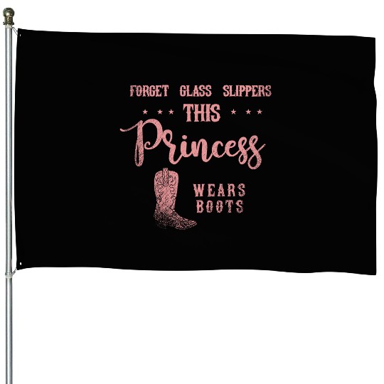 Cowboy Boot Horseback Riding Cowgirl Cow House Flags