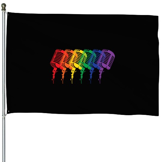 Multi-colored Mics House Flags