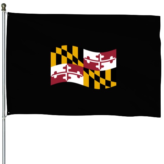 Waving Maryland Flag House Flags