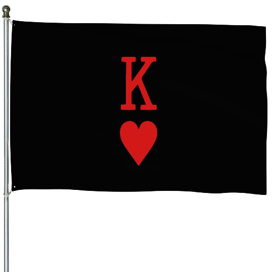 King of Hearts Vector House Flags
