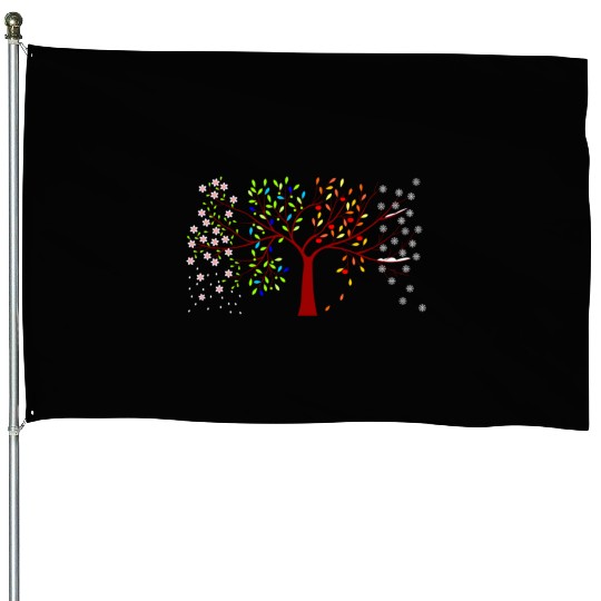 four seasons tree House Flags