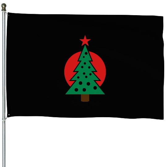 christmas tree with circle House Flags