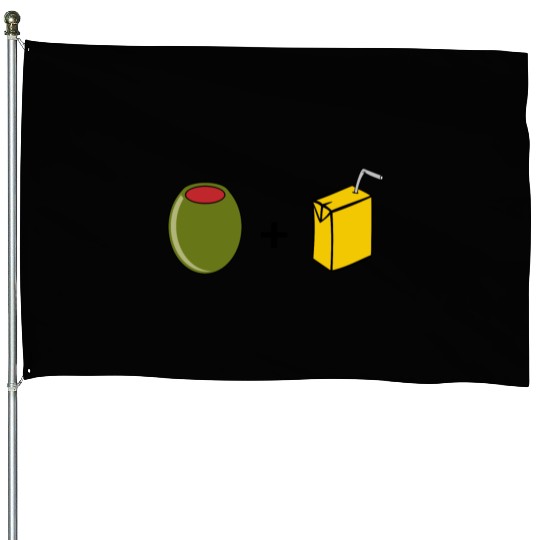 Olive Juice I Love You House Flags