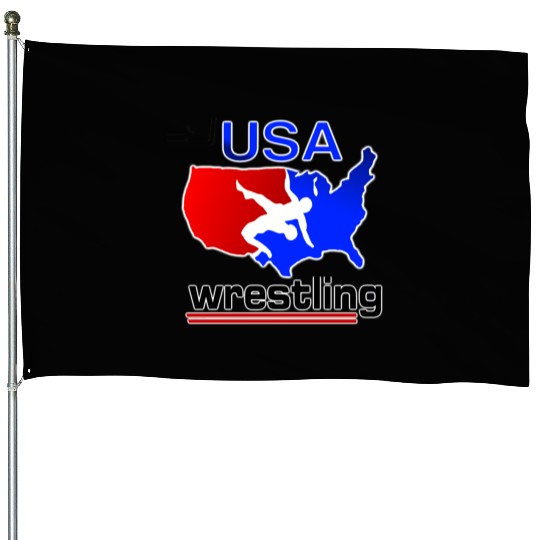Team USA Wrestling House Flags