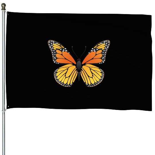 Monarch butterfly House Flags