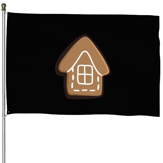 Gingerbread cookie House Flags