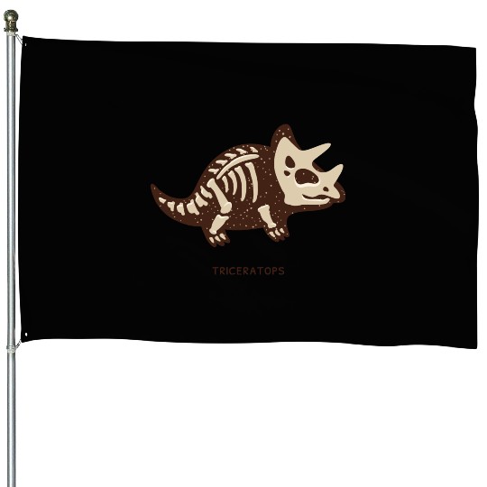 Triceratops House Flags