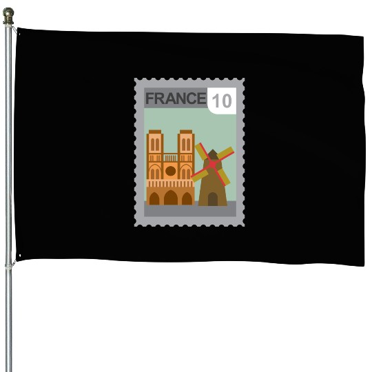 france post stamp House Flags