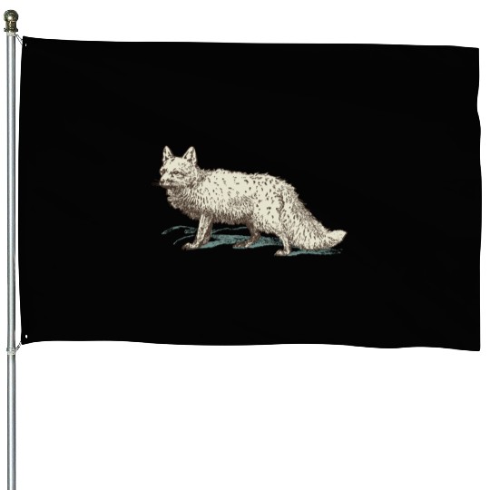 Arctic fox House Flags