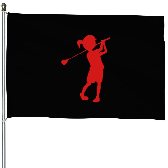 Golf Kid House Flags