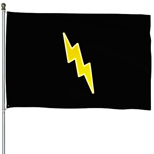 Zap - Yellow Lightning Bolt House Flags
