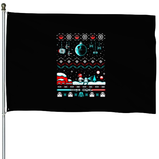 Star Wars ugly Christmas sweater House Flags