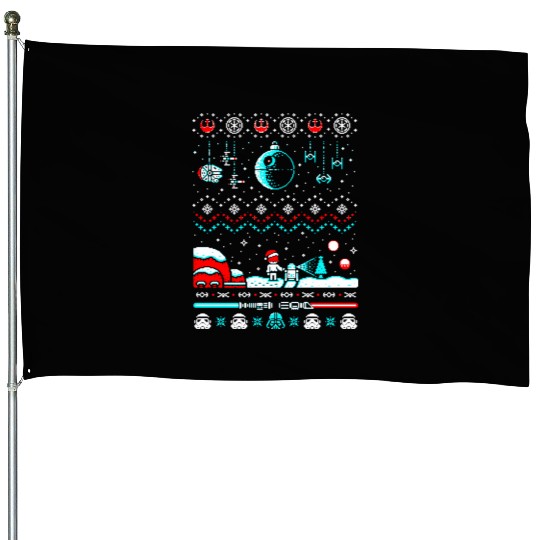 Star Wars ugly Christmas sweater House Flags