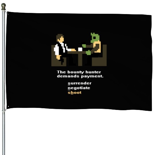 Han and Greedo 8-Bit House Flags