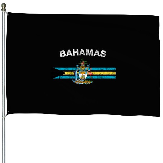 Bahamas Flag House Flags - Bahamas Emblem & Bahamas Flag