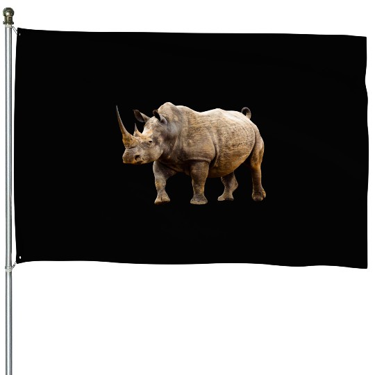 rhinoceros hippo nashorn1 House Flags