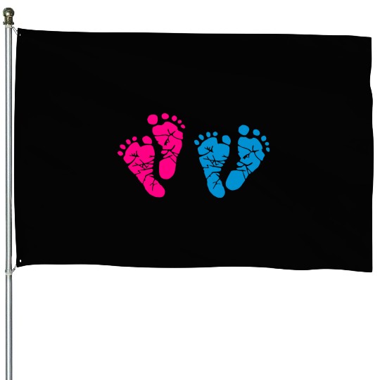 Twin Baby Feet - Pregnancy - Maternity - Mom to be House Flags