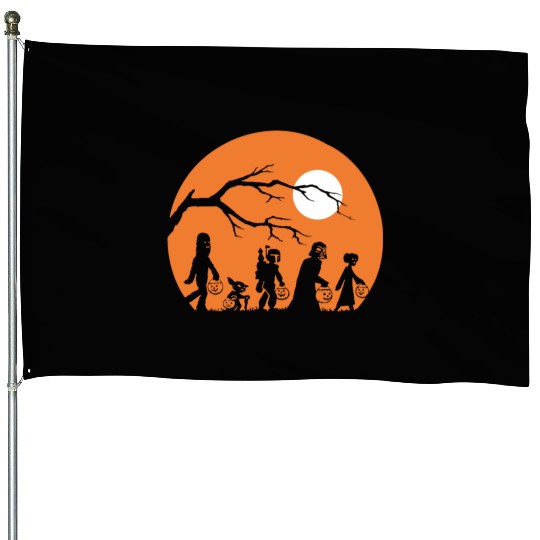 Star Wars Trick Or Treat Halloween Silhouette Prem House Flags