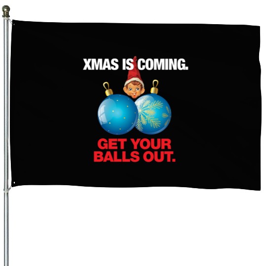 Christmas Balls House Flags