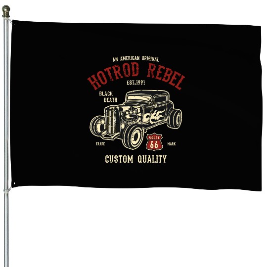 Hot Rod Rebel House Flags