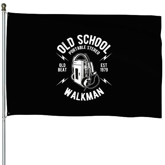 Old School Walkman House Flags