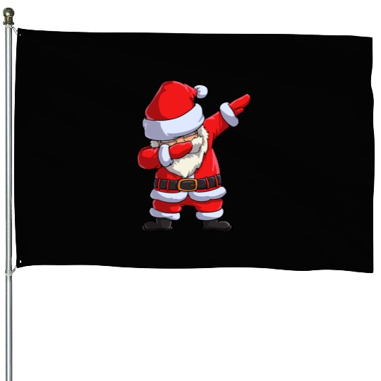 Dabbing santa claus House Flags