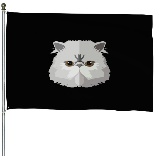 Cat face House Flags