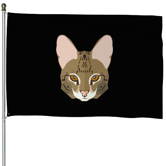 Cat face House Flags