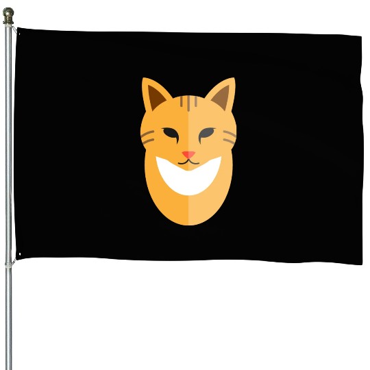 Cat face House Flags
