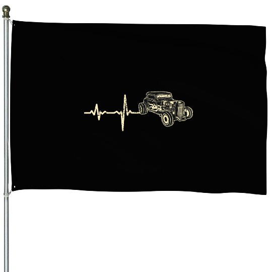 gift heartbeat hot rod hotrod House Flags