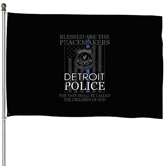 Detroit Police Support Saint Michael Police Officer Prayer House Flags