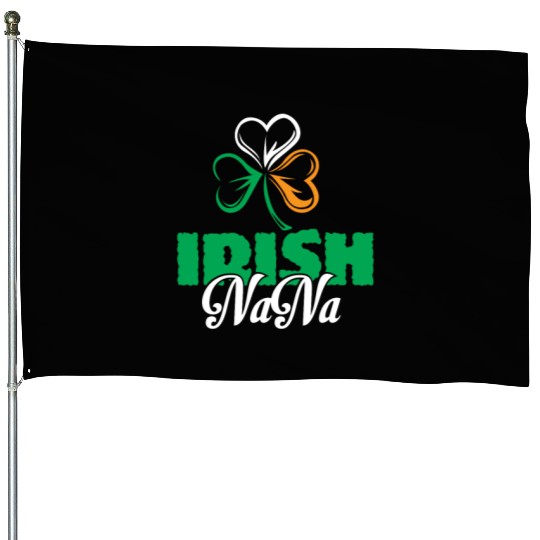 Irish Nana Shamrock Clover - Cute Irish House Flags