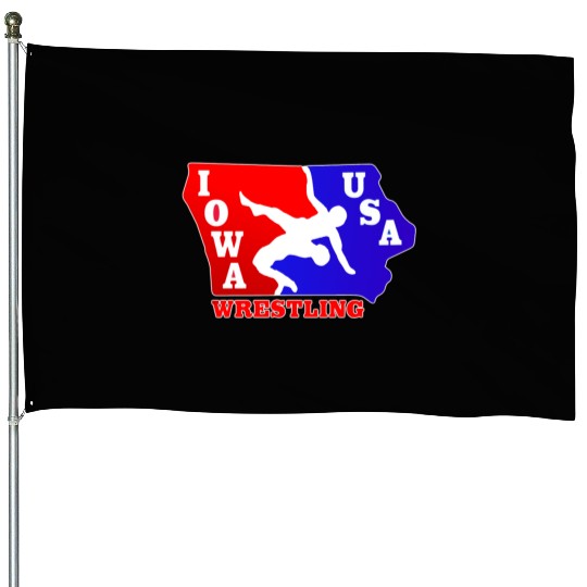 Iowa Team USA Wrestling House Flags
