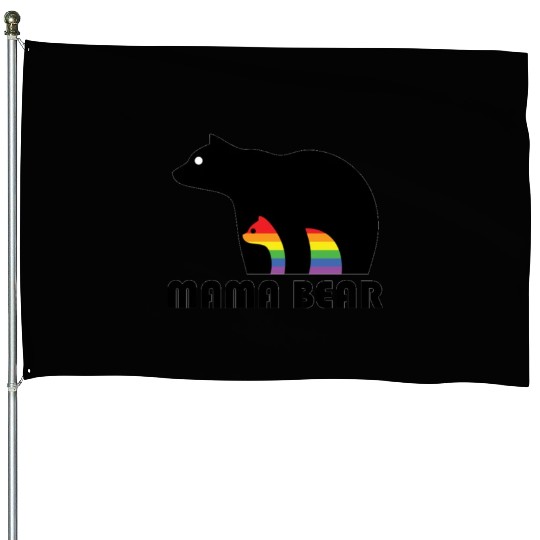 Mama Bear Gay Pride Rainbow LGBT House Flags