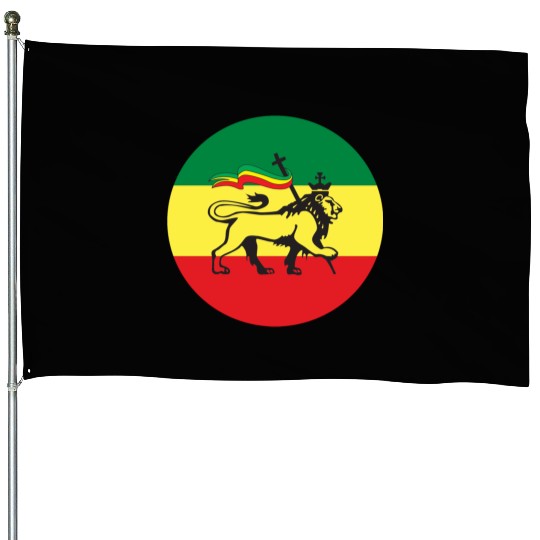 Lion of Judah - Flag of Ethiopia Rastafari Reggae House Flags