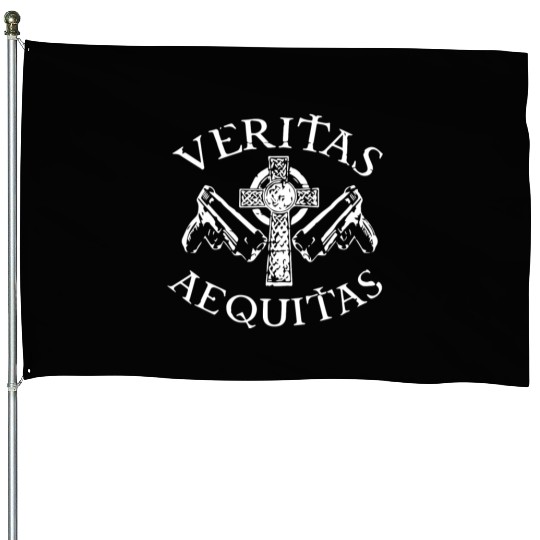 Veritas Aequitas Boondock Saints Irish Vigilante P House Flags